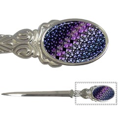 Dusk Blue And Purple Fractal Letter Opener