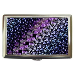 Dusk Blue And Purple Fractal Cigarette Money Case