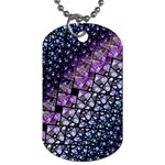 Dusk Blue and Purple Fractal Dog Tag (Two-sided)  Back