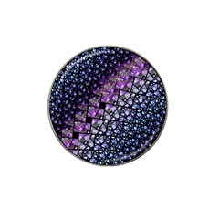 Dusk Blue And Purple Fractal Golf Ball Marker 4 Pack (for Hat Clip)