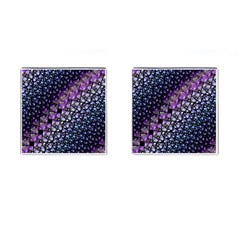 Dusk Blue And Purple Fractal Cufflinks (square) by KirstenStar