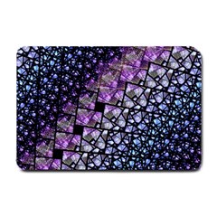 Dusk Blue And Purple Fractal Small Door Mat