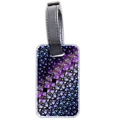 Dusk Blue And Purple Fractal Luggage Tag (two Sides)