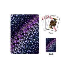 Dusk Blue And Purple Fractal Playing Cards (mini)