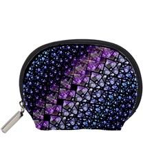 Dusk Blue And Purple Fractal Accessory Pouch (small)