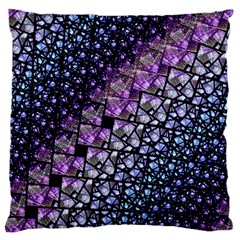 Dusk Blue And Purple Fractal Standard Flano Cushion Case (one Side)