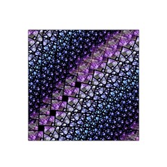 Dusk Blue And Purple Fractal Satin Bandana Scarf