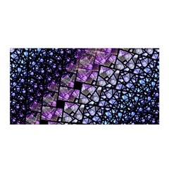 Dusk Blue And Purple Fractal Satin Wrap by KirstenStar