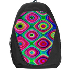 Psychedelic Checker Board Backpack Bag by KirstenStar