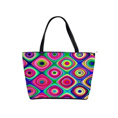 Psychedelic Checker Board Large Shoulder Bag by KirstenStar