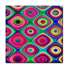 Psychedelic Checker Board Ceramic Tile