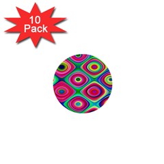 Psychedelic Checker Board 1  Mini Button (10 Pack) by KirstenStar