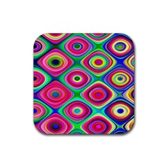 Psychedelic Checker Board Drink Coaster (square)