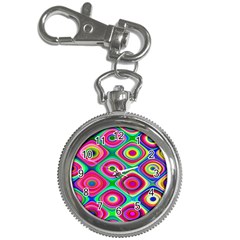 Psychedelic Checker Board Key Chain Watch