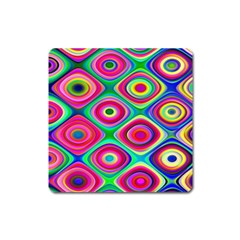 Psychedelic Checker Board Magnet (square)