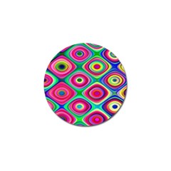 Psychedelic Checker Board Golf Ball Marker