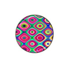 Psychedelic Checker Board Golf Ball Marker (for Hat Clip) by KirstenStar