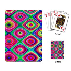 Psychedelic Checker Board Playing Cards Single Design