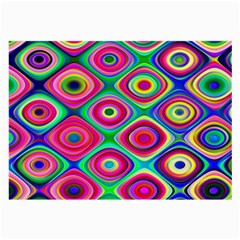 Psychedelic Checker Board Glasses Cloth (large) by KirstenStar