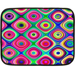 Psychedelic Checker Board Mini Fleece Blanket (two Sided)