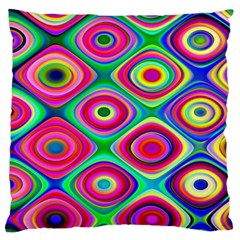 Psychedelic Checker Board Standard Flano Cushion Case (one Side) by KirstenStar