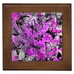 Butterfly Graffiti Framed Ceramic Tile