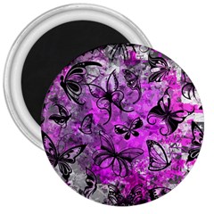 Butterfly Graffiti 3  Button Magnet