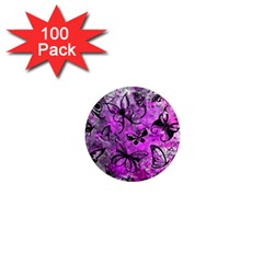 Butterfly Graffiti 1  Mini Button Magnet (100 Pack)