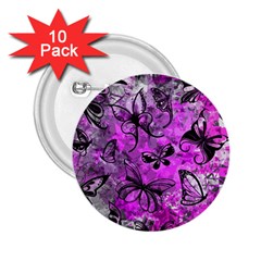 Butterfly Graffiti 2 25  Button (10 Pack)