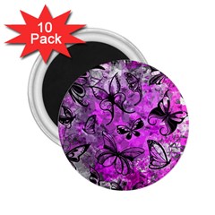 Butterfly Graffiti 2 25  Button Magnet (10 Pack)