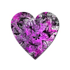 Butterfly Graffiti Magnet (heart)