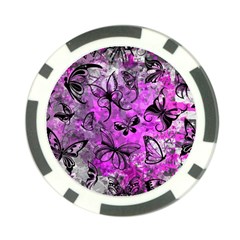 Butterfly Graffiti Poker Chip by ArtistRoseanneJones