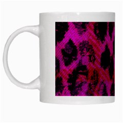 Pink Leopard White Coffee Mug by ArtistRoseanneJones