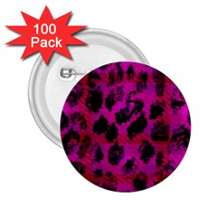 Pink Leopard 2 25  Button (100 Pack) by ArtistRoseanneJones