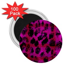 Pink Leopard 2 25  Button Magnet (100 Pack)