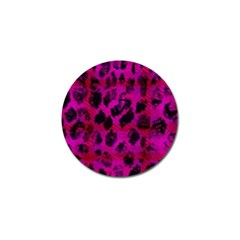 Pink Leopard Golf Ball Marker by ArtistRoseanneJones