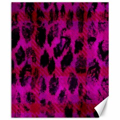 Pink Leopard Canvas 8  X 10  (unframed) by ArtistRoseanneJones