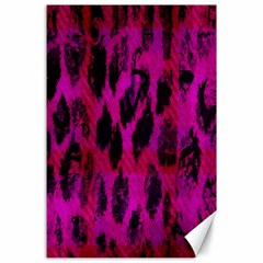 Pink Leopard Canvas 24  X 36  (unframed)