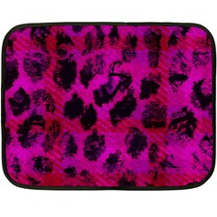 Pink Leopard Mini Fleece Blanket (two Sided)