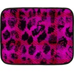 Pink Leopard Mini Fleece Blanket (Two Sided) 35 x27  Blanket Front