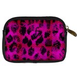 Pink Leopard Digital Camera Leather Case Back