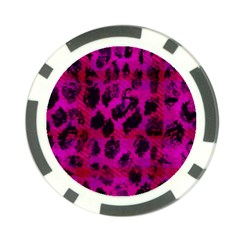 Pink Leopard Poker Chip (10 Pack) by ArtistRoseanneJones