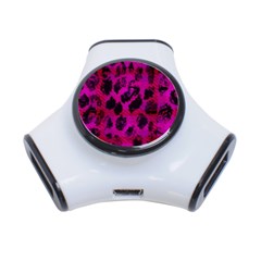 Pink Leopard 3 Port Usb Hub