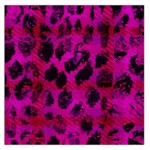 Pink Leopard Large Satin Scarf (Square) Front