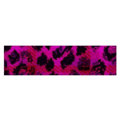 Pink Leopard Satin Scarf (oblong) by ArtistRoseanneJones