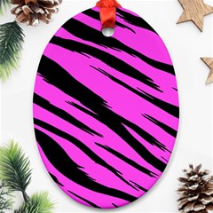 Pink Tiger Oval Ornament