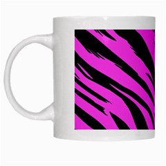 Pink Tiger White Coffee Mug by ArtistRoseanneJones