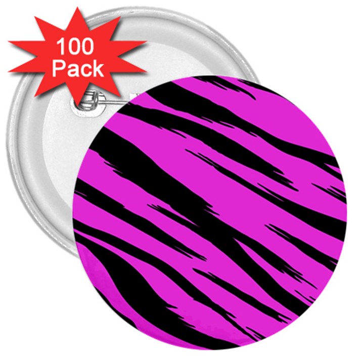 Pink Tiger 3  Button (100 pack)