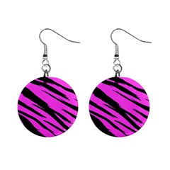 Pink Tiger Mini Button Earrings