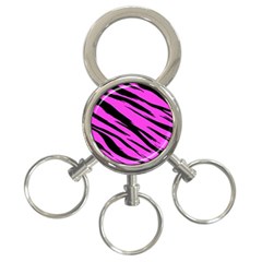 Pink Tiger 3-ring Key Chain